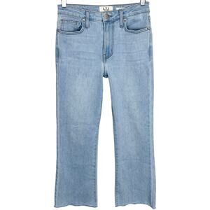 Letter To Juliet Womens Sicily Scissor Cut Jeans Cropped Flare Mid Rise Size 24